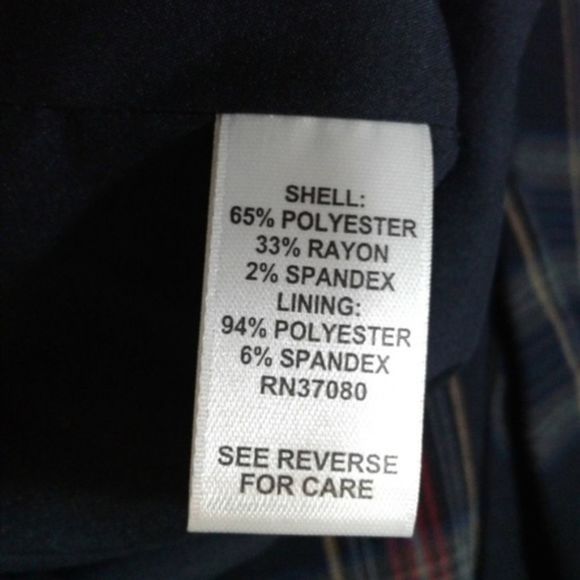 Cato navy and red plaid Peplum blazer - Picture 5 of 6